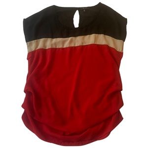 Love J Papaya Block Color Top